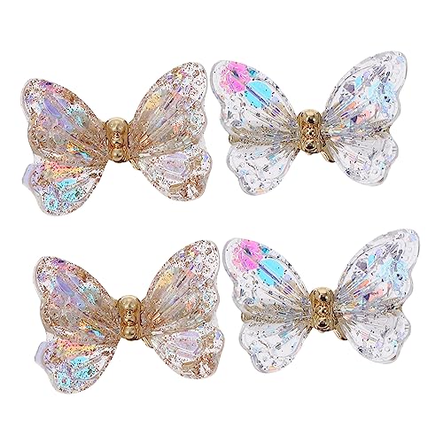 MUSISALY 4 Stück Schmetterling Nail Art Zubehör Nagel Kunst Dekoration Nagelstecker Strass Diy-maniküre-dekorationen Maniküre Selber Machen Nagelbolzen Aufkleber Für Nägel 3d Nieten Zirkon von MUSISALY