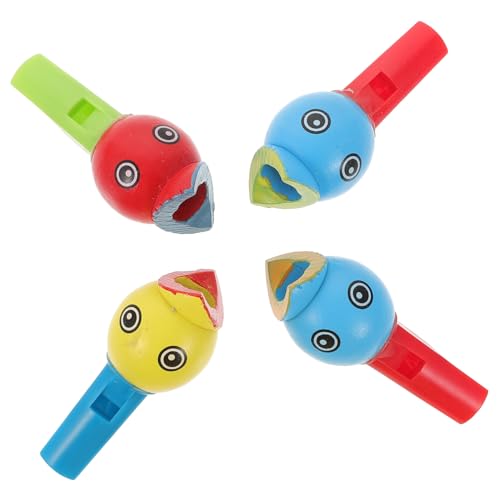 MUSISALY 4 Stück Tierpfeife aus Holz Party-Blowouts pfeifen Outdoor-Spielset für Kinder schöne Kinderpfeife kinderinstrumente kinder musikinstrumente Holzpfeife pfeife spielzeug Plastik von MUSISALY