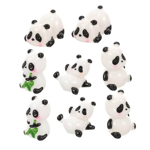 MUSISALY 40 STK Mini-Panda-Ornament Panda-kuchendekoration Panda-skulptur Zubehör Für Panda-mottopartys Tierfiguren Panda-Dekoration Panda-geburtstagsdekoration Panda-verzierung Harz von MUSISALY