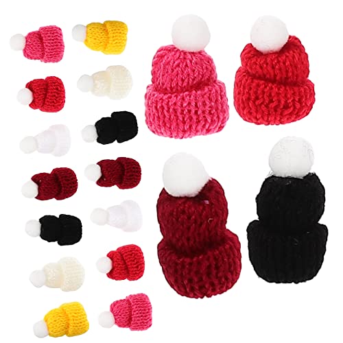 MUSISALY 50 Stück Mini-mütze Dekorative Puppenhüte Kleine Strickmützen Miniatur-strickmützen Strickmützen Basteln Kleine Weihnachtsmützen Zum Basteln Puppe Partyhut Mini-Puppen Polyester von MUSISALY