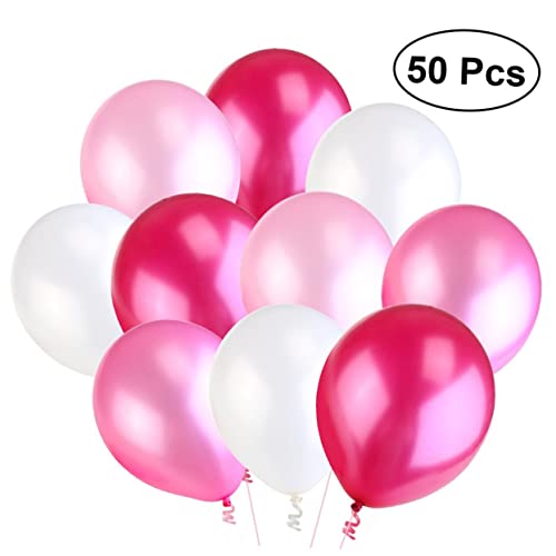 MUSISALY 50 Stück Perlen Latex Luftballons Weiß Rosa Hellrosa Und Pflaume Für Hochzeit Geburtstag Und Partys Perfekte Deko Für Kinder Und Erwachsene Spielzeug Für Unvergessliche von MUSISALY