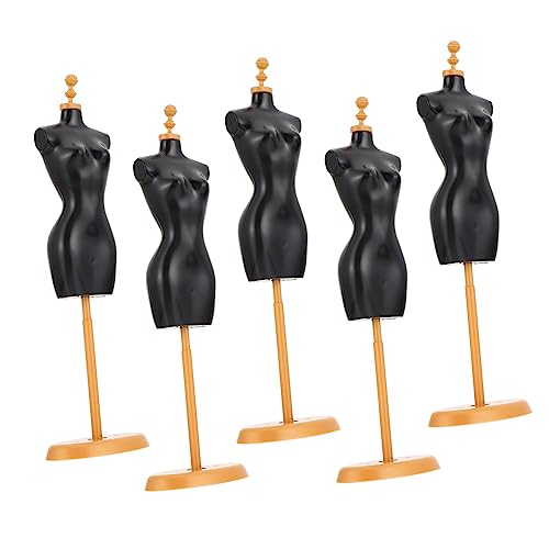 MUSISALY 5st Modellständer Mannequin-kleiderform Mannequin-Torso Puppenkleiderformen Miniaturen Halterungen Für Puppenmodelle Stütze Für Puppenständer Mannequin-Halterung Black Plastik von MUSISALY