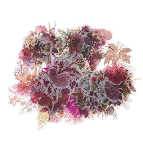 MUSISALY 60St Aufkleber Journaling Scrapbooking Blumendekoration große Willkommensschablone Scrapbooking Sticker Scrapbook Stickers stickbild Scrapbook-Sticker selber Machen Papier Violett von MUSISALY