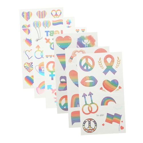 MUSISALY 8 Blätter Gleich Geschlecht liche Aufkleber Gay Sticker Rainbow Sticker Bright Color Stickers LGBT-Aufkleber LGBTQ-Zeug LGBT Gay-Pride-Aufkleber Stolz-Aufkleber PVC Colorful von MUSISALY