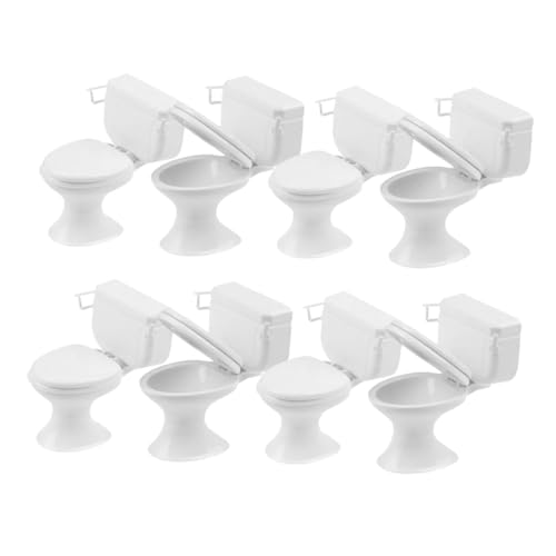 MUSISALY 8 Stück Miniatur Toiletten Für Puppenhäuser Puppenhausmöbelzubehör Miniatur Deko Perfekte Mini Toiletten Dekorationen Für Kreative Spielwelten von MUSISALY