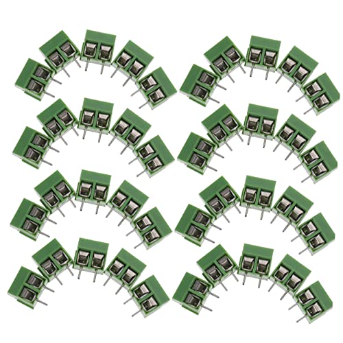 MUSISALY 80St Schraubklemmen Lötblock Klemmenblock 1 2 3 blockieren PCB-Montageblock elektrisches Zubehör verbinder connector gerätestecker Klemmenblöcke Leiterplattenklemme 5mm cpv Green von MUSISALY