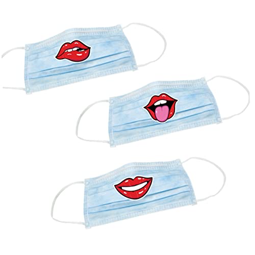 MUSISALY 80pcs Selbst-Adhesive Maske Aufkleber Service Industrie Lächeln Lippen Decals Maske in von MUSISALY