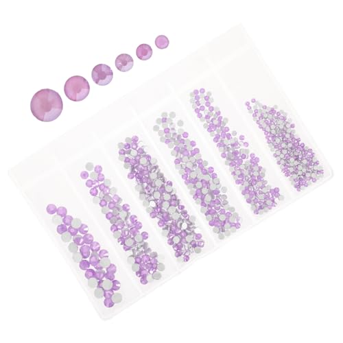 MUSISALY 820 Stück Nailart-Strasssteine Nagelzubehör acrylic nails Maniküre-Edelsteine Nagel-Bling-Strasssteine schmuck Nagel-Edelsteine Glas-Strasssteine ​​in verschiedenen Größen Violett von MUSISALY