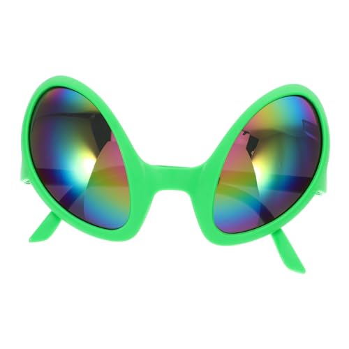 MUSISALY Außerirdische Brille Trendige Brille Sonnenbrille Mit Alien-regenbogengläsern Halloween-partygeschenk Halloween-brille Simulation Alien-brille Halloween-alien-kostüm Pp Green von MUSISALY