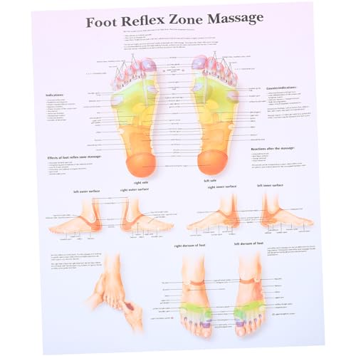 MUSISALY Poster Mit Massage-fußreflexzonenmassage-diagramm 38 X 30 Cm Wandkunst Fürs Büro von MUSISALY