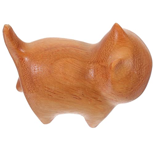 MUSISALY Gehende Katze aus Holz Dekorationen fürs Auto Kätzchen Tierskulptur Katze schmücken asiatisch Katzenmodell Cartoon cat wohnungseinrichtung Kätzchen-Ornamente aus Holz Katzenfiguren von MUSISALY