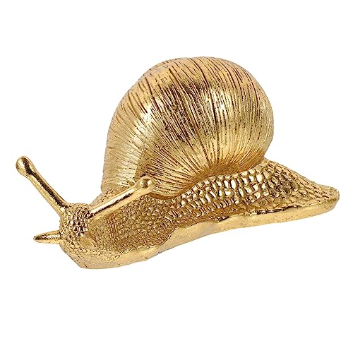 MUSISALY Goldene Tierschnecke Wohnaccessoires Schneckengarten Dekorationen Miniatur-schneckenfigur Miniaturfiguren Armaturenbrett Dekorationen Schreibtisch- Harzdekor Umweltharz von MUSISALY