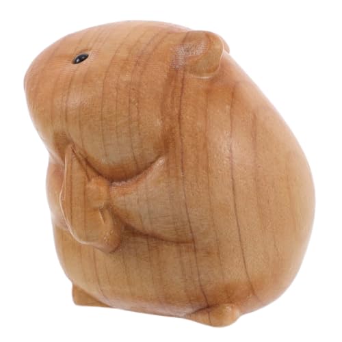 MUSISALY Hamster-Ornament Haubenstarter Tierpuppen Wal Handwerk Verstellbare Stirnbänder Tragbare Lampe Formdekoration Einzigartig Mini-möbelbeine Plüschpuppen Desktop-Dekoration Holz von MUSISALY