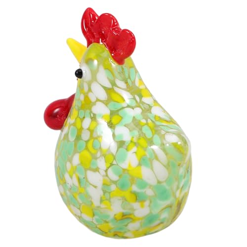 MUSISALY Huhn Figurine Exquisite Handgefertigte Dekoration Für Kinderpartys Gelbe Hühnerstatue Als Tierdeko Für Zuhause Oder Als Für Hühnerliebhaber von MUSISALY