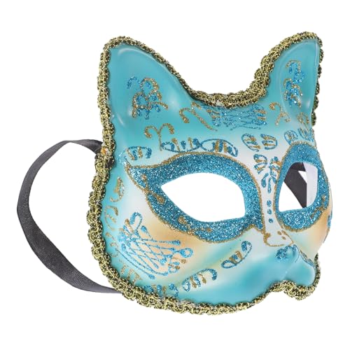 MUSISALY Maske Katzenkopf Halloween Cosplay Dekorativ Partygeschenk Plastik von MUSISALY