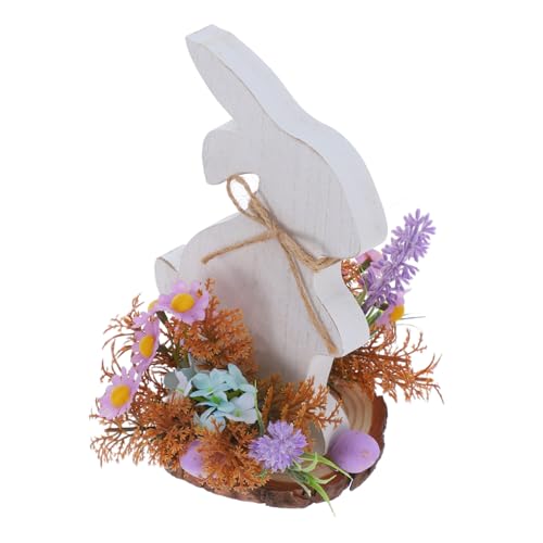 MUSISALY Osterhase Tischdekoration Holzfigur Landhausstil Hase Handgefertigt Ornament Home Decor von MUSISALY