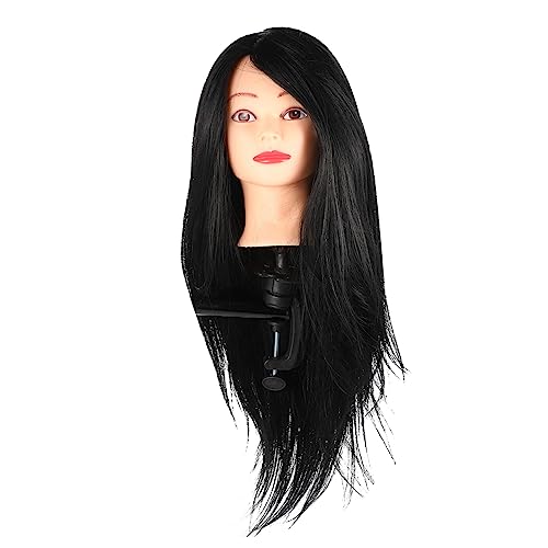 MUSISALY Schaufensterpuppenkopf üben Haarschmuck Haar Styling friseurkopf friseur puppenkopf perücken Puppenkopf für das Training Mannequin-Kopf-Modell Hochtemperaturdraht Black von MUSISALY