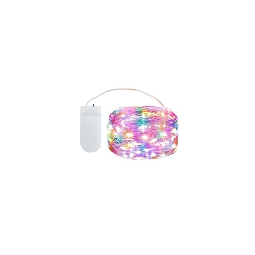 MUXIJIA 1x20er Mini Lichterkette Innen Außen Batterie mit Sterne Mond Fluoreszierende Wandsticker für Party Garten Hochzeit Weihnachten Beleuchtung Deko (2.1 metre/6.89 Ft Mehrfarbig) von MUXIJIA