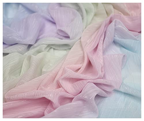 MUYUNXI Chiffon Stoff Meterware Regenbogen Bedruckter Chiffonstoff Mit Farbverlauf Für Hanfu-Rockdekoration 150 cm Breit Meterware Verkauft von MUYUNXI