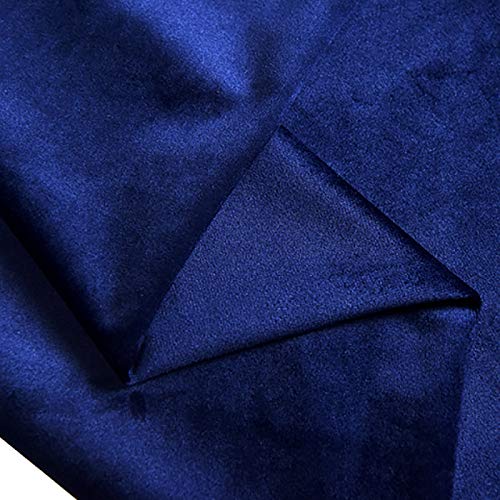 MUYUNXI Samtstoff Weich Und Elegant Möbelstoff Polsterstoff Möbel Sitzbezug Stoff 150 cm Breit Meterware Verkauft(Color:Navy blau) von MUYUNXI