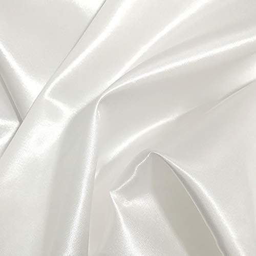 MUYUNXI Satin Stoff Futterstoff Für Abendkleidung Kleider Mode Basteln Dekorationen Pyjama 150 cm Breit 2 Meter Verkauft(Color:reines Weiß) von MUYUNXI