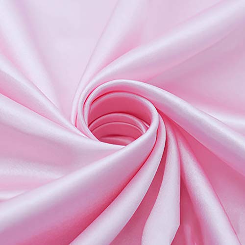 MUYUNXI Satin Stoff Futterstoff Für Abendkleidung Kleider Mode Basteln Dekorationen Pyjama 150 cm Breit Meterware Verkauft(Color:Rosa) von MUYUNXI