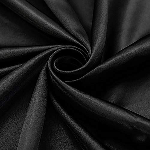 MUYUNXI Satin Stoff Futterstoff Für Abendkleidung Kleider Mode Basteln Dekorationen Pyjama 150 cm Breit Meterware Verkauft(Color:schwarz) von MUYUNXI