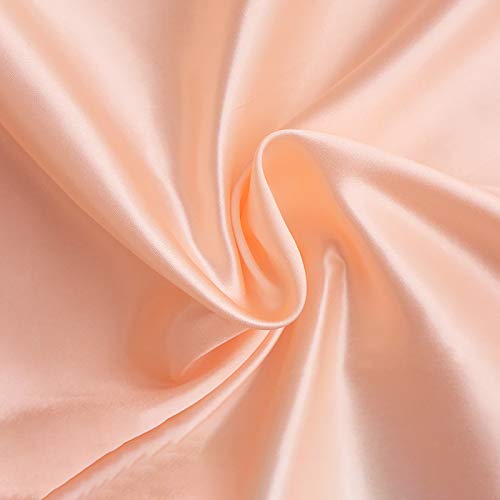 MUYUNXI Satin Stoff Futterstoff Stoff Für Abendkleidung Kleider Mode Basteln Dekorationen Pyjama 150 cm Breit Meterware Verkauft(Color:Hell orange) von MUYUNXI