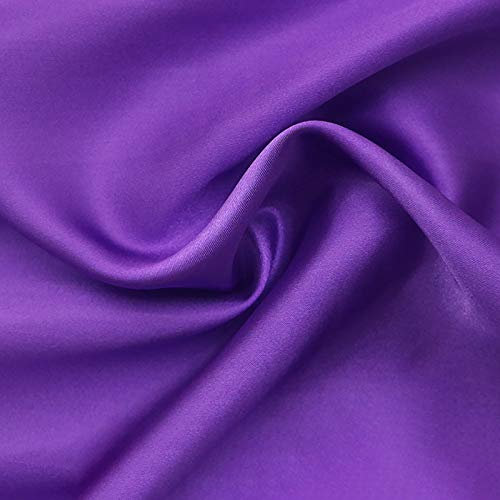 Satin Stoff Futterstoff Stoff Für Abendkleidung Kleider Mode Basteln Dekorationen Pyjama 150 Cm Breit Meterware Verkauft(Color:lila) von MUYUNXI