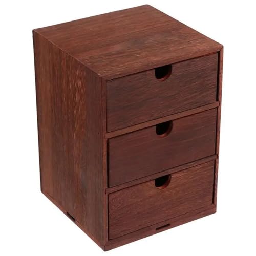 Näh-Aufbewahrungsbox, Näh-Aufbewahrungsbox, Holz, Nähkasten, Holz-Aufbewahrungsbox, Schreibtisch-Schubladen-Organizer, Holz-Außenbehälter, Tischschrank, Schreibtisch, Mini-Kommode, Würfelboxen, Schubl von MUZIT