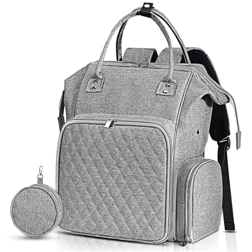 Stricktasche, Stricktasche, Häkelgarn-Rucksack, Stricktaschen, Aufbewahrung, Organizer, Zubehör, Nähzubehör, tragbar, bequem, wasserdicht(Grey) von MUZIT