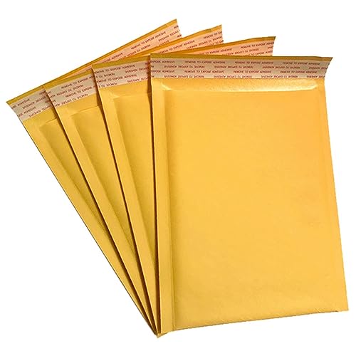 Bubble Mailers, rosa Versandtaschen, selbstklebend, gepolsterte Umschläge, Geschenktüten, 5 Stück, schwarz/grün, Verpackung, Umschlagtaschen für Bücher, Gelb, 13 x 18 cm von MUrabe