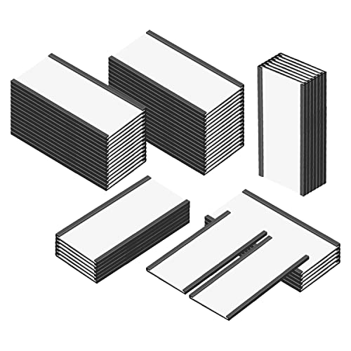 MVISUAL C Channel Magnetische Etikettenhalter, 4,1 x 10,2 cm, magnetische Etiketten für Regale, magnetische Datenkartenhalter, Aktenschrank-Etiketten, 50 Stück von MVISUAL