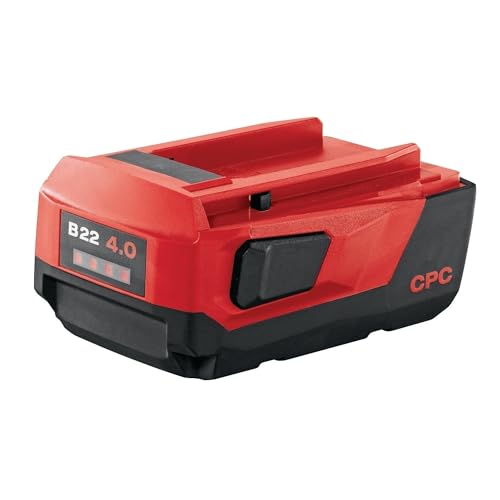 MVVZYWLY B22 5.0Ah Lithium-Ionen-Akku - Kompakter 22V 4.0 Ah Herausnehmbarer Lithium-Ionen-Akku - Kompatibel Mit Hilti 18V 21.6V 22V Akku-Bohrschraubern(Red) von MVVZYWLY