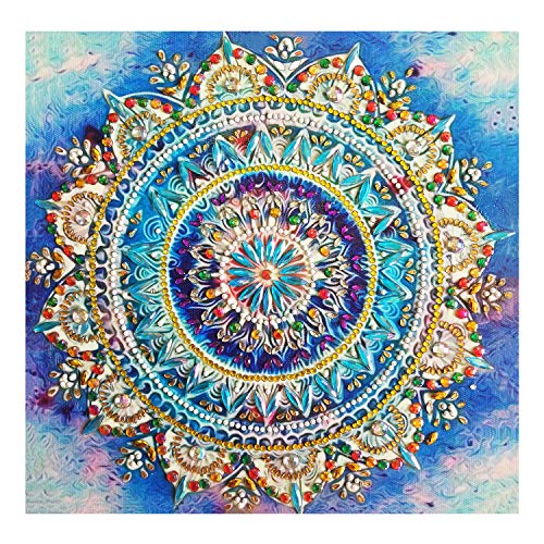 MWOOT DIY 5D Diamant Malerei Kit,Mandala Blume Teil Diamond Pasted Painting Kristall Strass Stickerei Kreuzstich Arts Craft Gemälde für Home Wand-Decor(30x30cm) -Persische Blume von MWOOT