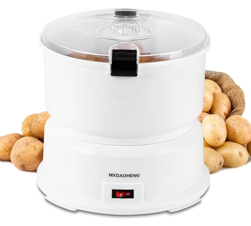 MXBAOHENG 85 W Elektrischer Kartoffelschäler 1 kg Kapazität Kartoffelschälmaschine elektrisch mit Salatschleuder Tischstehende Dehydrieren von Gemüse für Zuhause, Restaurant, Fast-Food-Läden von MXBAOHENG