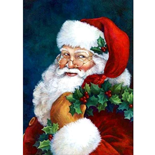 MXJSUA 5D Diamond Painting Weihnachten Erwachsene, 5D Diamant Painting Bilder Erwachsene Weihnachten Diamond Painting Bilder Set Diamant Malerei für Wohnwanddekoration Weihnachtsmann 30x40cm von MXJSUA