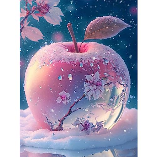 MXJSUA Diamond Painting Kristallapfel Diamond Painting Erwachsene Full Diamant Bilder Kinder Stickerei Set Kreuzstich Wall Room Home Decoration 30x40cm von MXJSUA