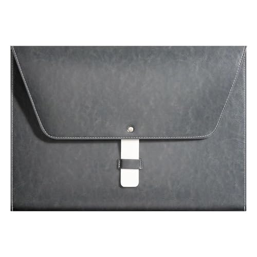 Umschlag-Dokumentenhalter Leder-Dokumententasche fürs Büro, tragbar, for Unternehmen(Grey) von MXMZSRTH