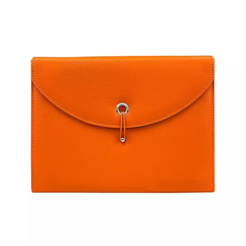 Umschlag-Dokumentenhalter Mehrschichtige Organtasche aus Leder for Sortieren(Orange) von MXMZSRTH