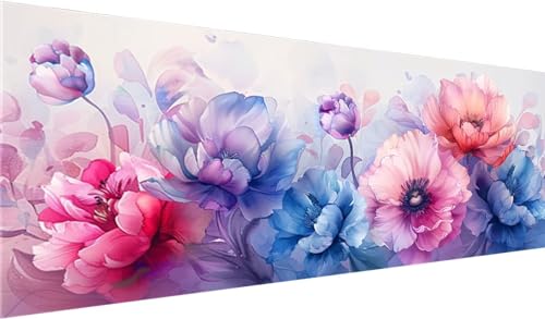 Diamond Painting XXL 100x40 cm, DIY Farbe Diamant Painting Bilder, 5D Pfingstrose Diamond Painting Set, Diamant Kristall Strass Kreuzstich Painting, Diamond Painting Erwachsene, Wand Deko Wohnzimmer von MXRUOO