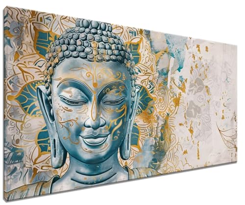 Malen Nach Zahlen Zen, DIY Malen nach Zahlen Buddha-Statuen für Anfänger und Erwachsene, Bastelset Erwachsene Paint by Numbers Ölgemälde mit 3 Pinsel, Acrylfarbe für Wanddeko (Ohne Rahmen) 60x80cm S-7 von MXRUOO