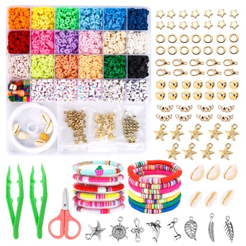 5000+ Perlen für Armbänder Set,MXTIMWAN Loom Bänder Set,Perlenketten Zum Selbermachen,Ketten Selber Machen Set,Friendship Bracelet Kit,Armbänder Selber Machen Kinder,Perlenset für Armbänder Erwachsene von MXTIMWAN