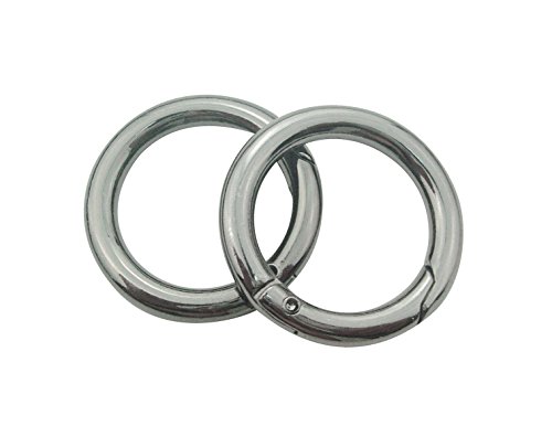 MYIW 4 pieces- 1" 25mm Gate Spring O Ring Round Carabiner Snap Clip Trigger Spring Keyring Buckle (waffe aus metall) von MYIW