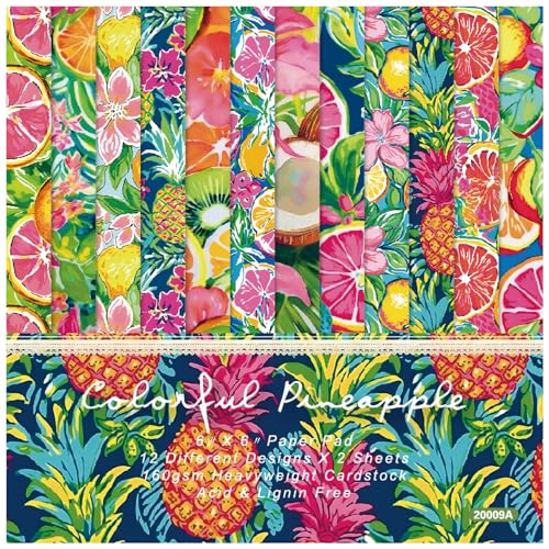 International Scrapbooking Pad,Pads Papier, Scrapbooking-Blockpapier, International Scrapbooki 6"x6", 24 Blatt Tropical von MYJSYDZ