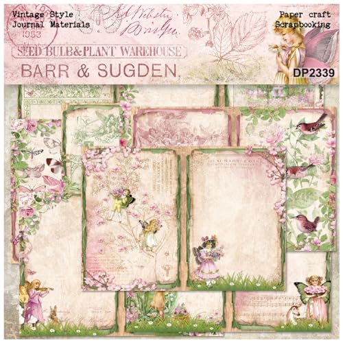 International Scrapbooking Pad,Pads Papier, Scrapbooking-Blockpapier, internationale Scrapbooki-Papierpackungen im A5-Format mit Blumenmuster, von MYJSYDZ