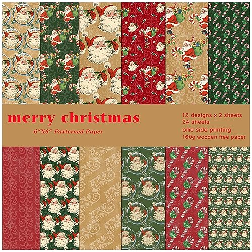 International Scrapbooking Pad,Pads Papier, Scrapbooking-Blöcke Papier, International Scrapbooki 6"x6" Frohe Weihnachten von MYJSYDZ