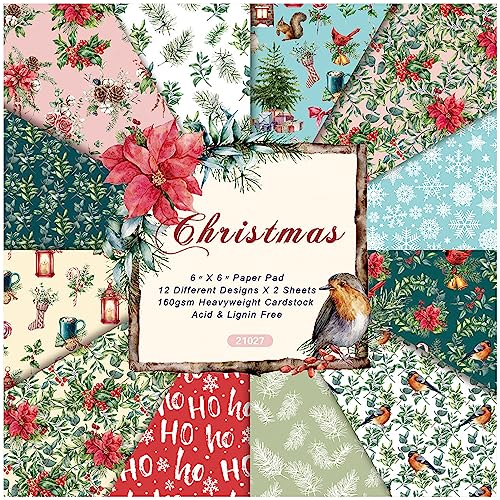 International Scrapbooking Pad,Pads Papier, Scrapbooking-Blöcke Papier, International Scrapbooki Christmas 6"x6" Papierblock von MYJSYDZ