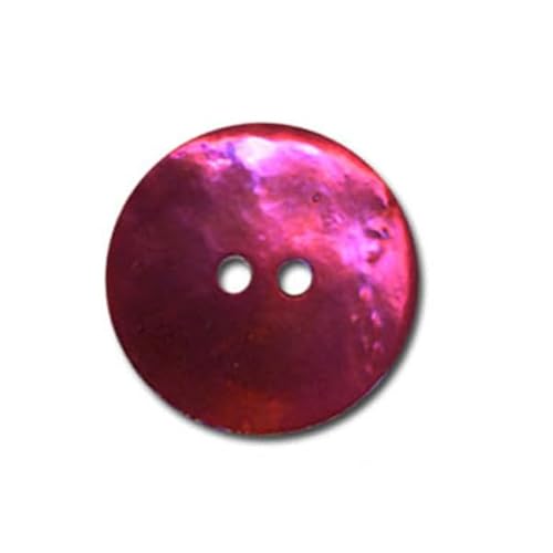 3 Knöpfe aus Perlmutt, Farbe Fuchsia, Größe 22 mm von MYMERCERIE