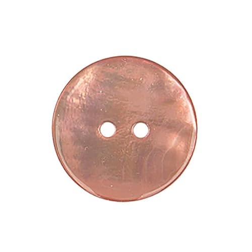 Knopf aus Perlmutt, rund, altrosa – Größe 15 mm von MYMERCERIE